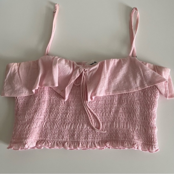 Jenna Ruffle Smock Top Baby Pink - Picture 3 of 6